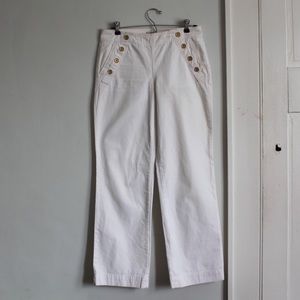Women’s white sailor style pants size 2 J. Crew